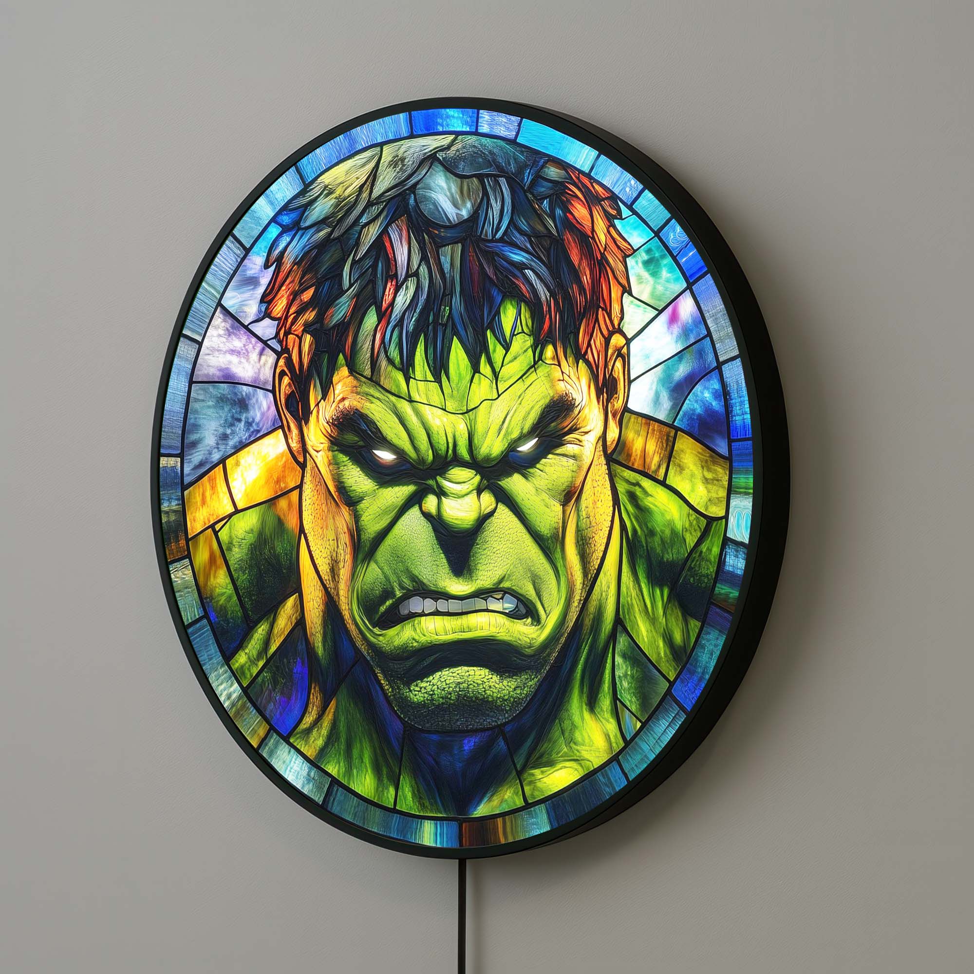 Verdant Giant Backlit Tempered Glass Wall Art - Modern Nature-Inspired LED Wall Decor for Living Room, Bedroom & Office