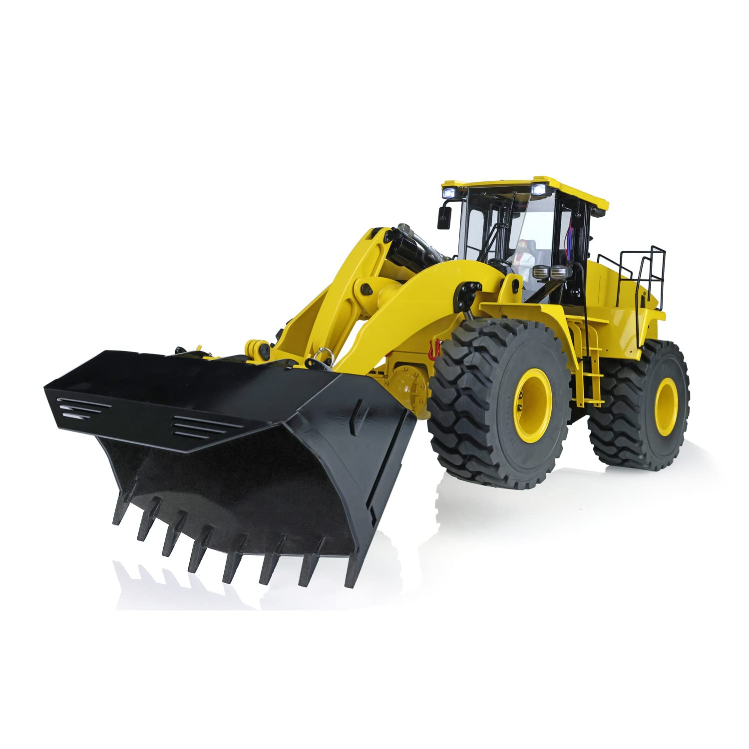 TOUCAN XDRC 1/14 Scale Metal RC Hydraulic Loader Truck - Wa470 Fully Assembled Remote Control Car with ESC, Motor, Servo, LED Lights & Sound Effects - Perfect for Construction Site Simulation & RC Hobby Enthusiasts