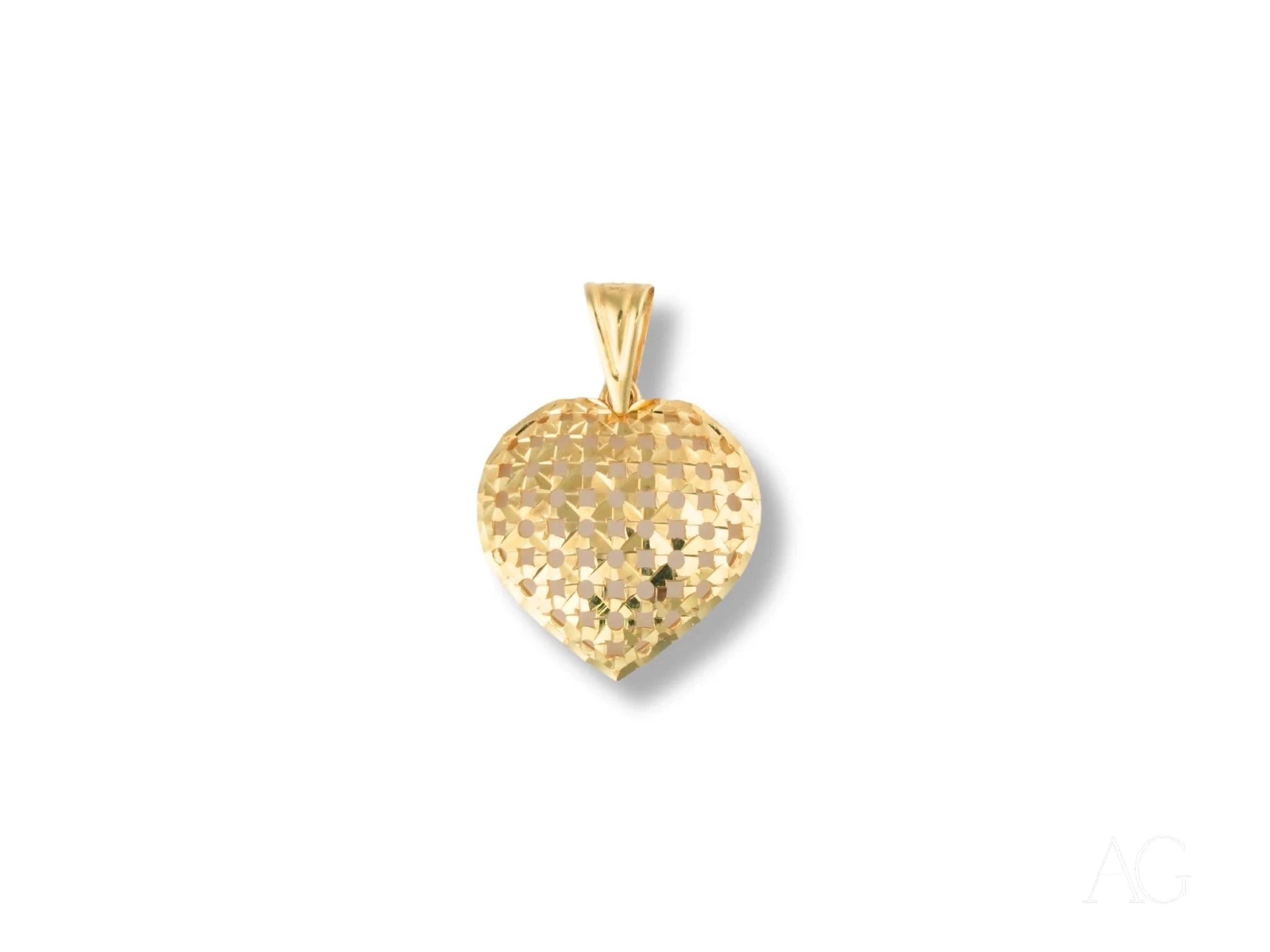 Golden Heart Pendant Necklace for Women - 14K Gold Plated Heart Charm Jewelry Gift for Her | Perfect for Valentine's Day, Anniversary & Romantic Occasions