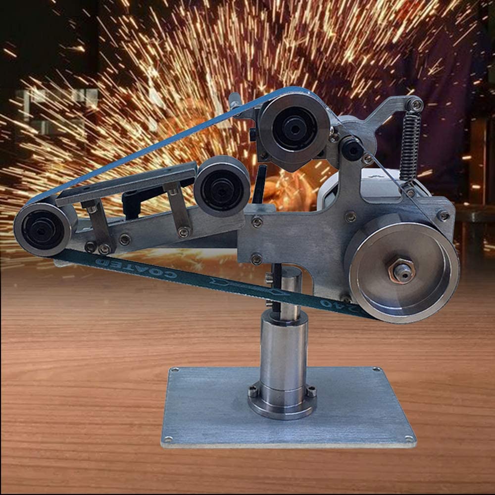 5500W Electric Belt Sander Machine - Multi-Function Desktop Belt Sander with Forward & Reverse 90° Rotation, 30M/S Line Speed - Perfect for Woodworking, Metal Polishing, and DIY Home Projects