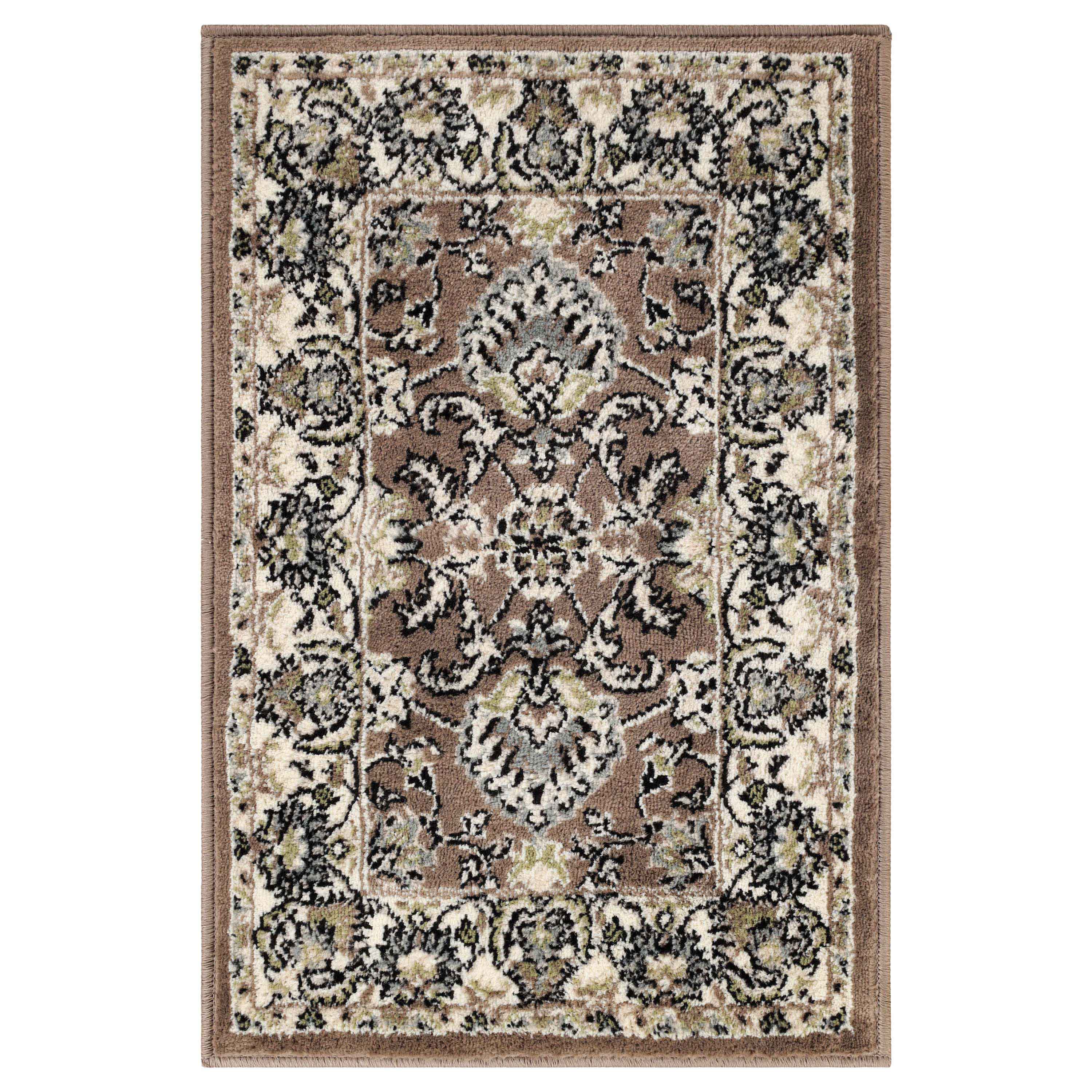 Lille Elegant Floral Indoor Area Rug - Non-Slip Soft Living Room Carpet Runner for Bedroom, Hallway & Entryway Decor