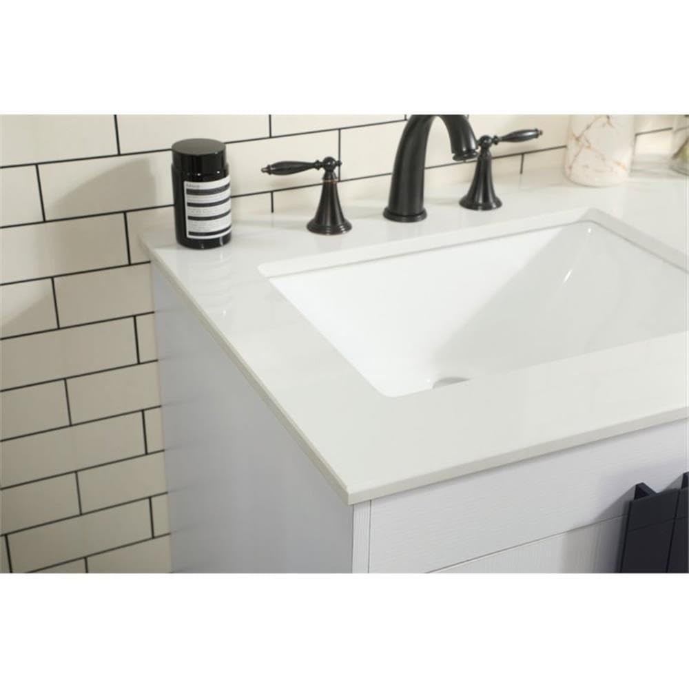 18 Inch Modern Bathroom Vanity Cabinet - Natural Oak Under Sink Storage Organizer for Bathroom Decor | Space-Saving Bathroom Fixture for Small Spaces & Apartment Living