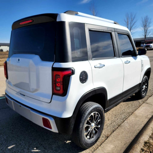 60V Electric Golf Cart LSV - 4 Door Coco Trooper with Rear Trunk Hatch | White Demo Model | Perfect for Golf Courses, Resorts & Gated Communities