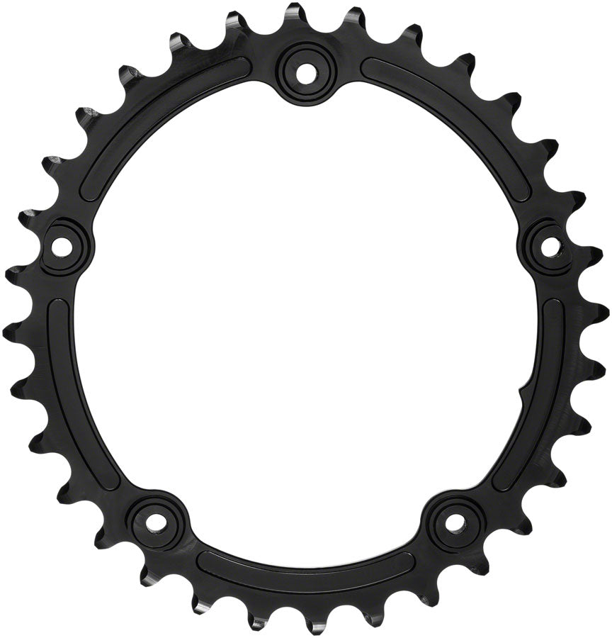 AbsoluteBLACK Premium Sub Compact Oval Chainring - 110 BCD 11-Speed Aluminum Bike Chainring (Black) - Perfect for Road Bikes, Mountain Bikes & Cyclocross Performance Upgrades