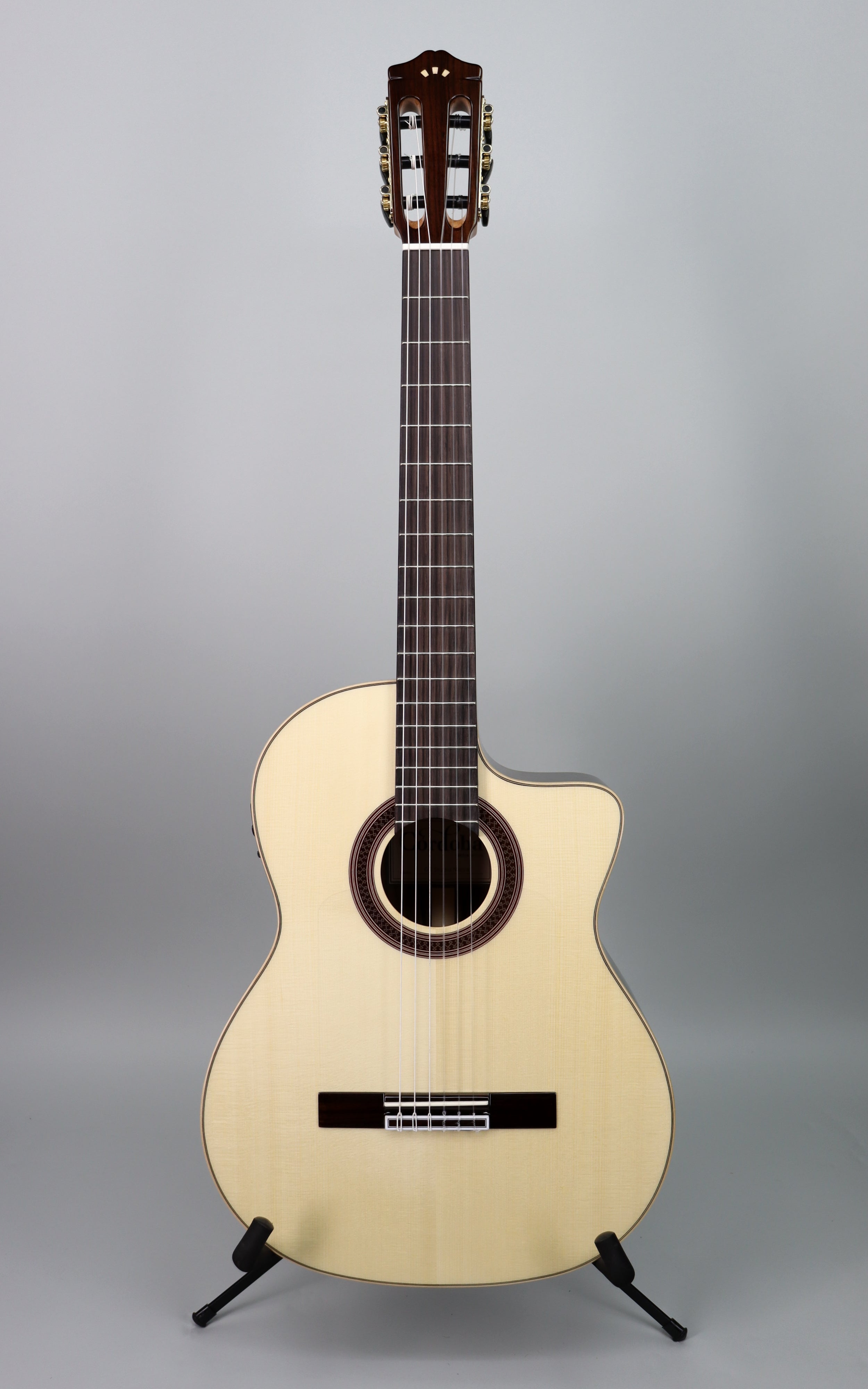 Cordoba GK Studio Negra Classical Guitar - Professional Spanish Flamenco Guitar for Beginners & Advanced Players | Perfect for Home Practice, Live Performances & Music Lessons