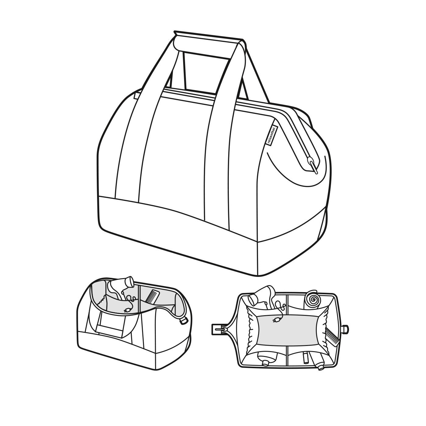 Reisenthel Allrounder M - Lightweight Travel Bag with Large Zipper Opening, Perfect Carry-On Luggage for Airplane, Business Trips & Weekend Getaways