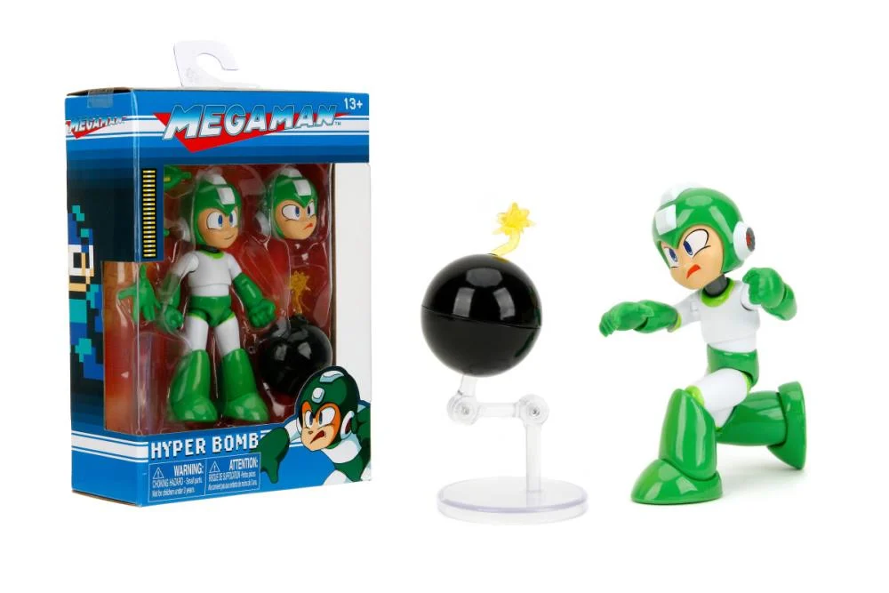 Jada Toys 1/12 Scale 6-Inch Mega Man Action Figure Set - Hyper Bomb, Elec Man & Cut Man Collectible Figures for Display & Gaming Enthusiasts