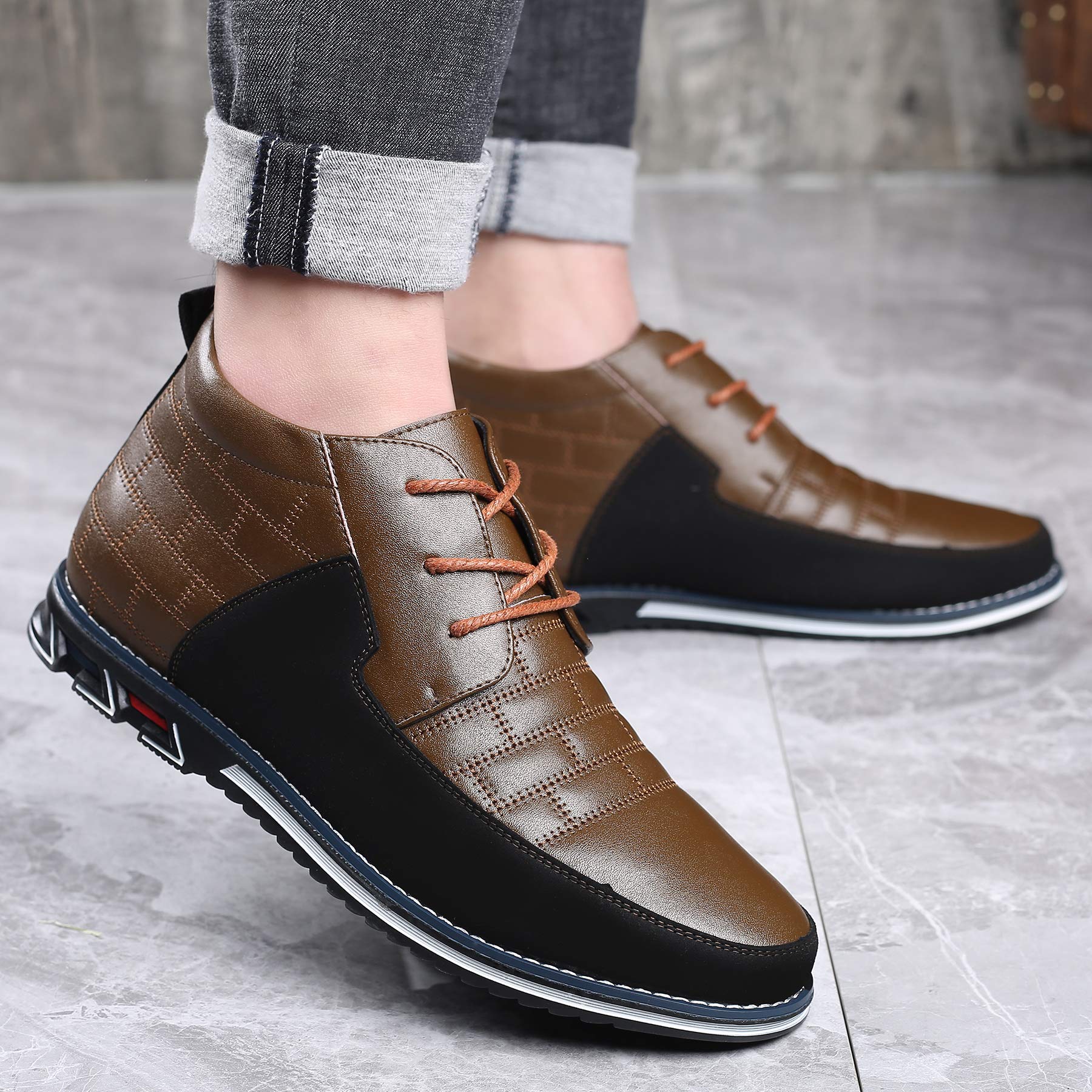 COSIDRAM Men's High-Top Loafers - Comfortable Walking Sneakers Boots for Casual Wear | Perfect for Daily Outfits, Work & Outdoor Activities