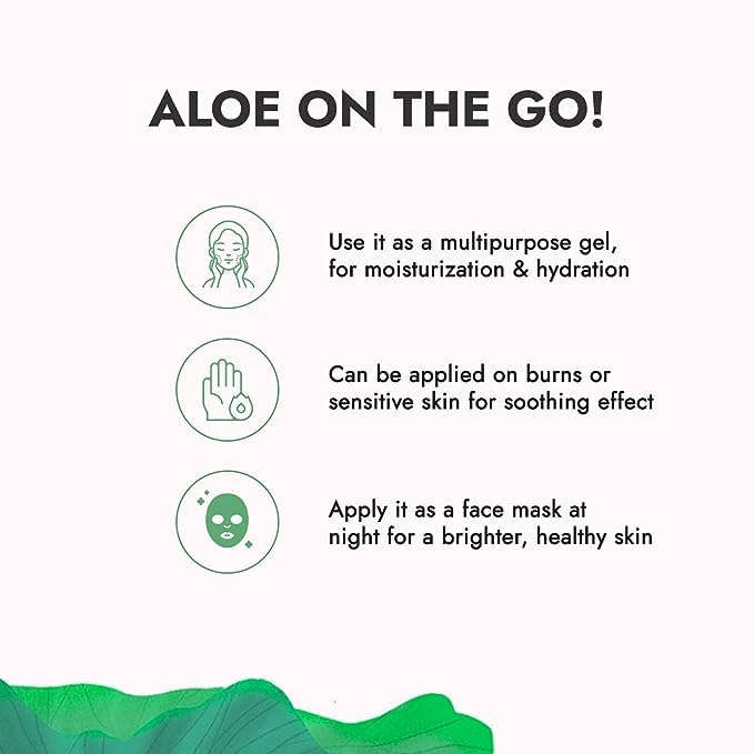 ZOOMIQUE Pure Aloe Vera Skin Gel 250g - Hydrating & Soothing Face & Hair Moisturizer | Natural Multipurpose Gel for Sunburn Relief, Dry Skin Care & Hair Conditioning | Perfect for Daily Skincare Routine & Post-Sun Treatment