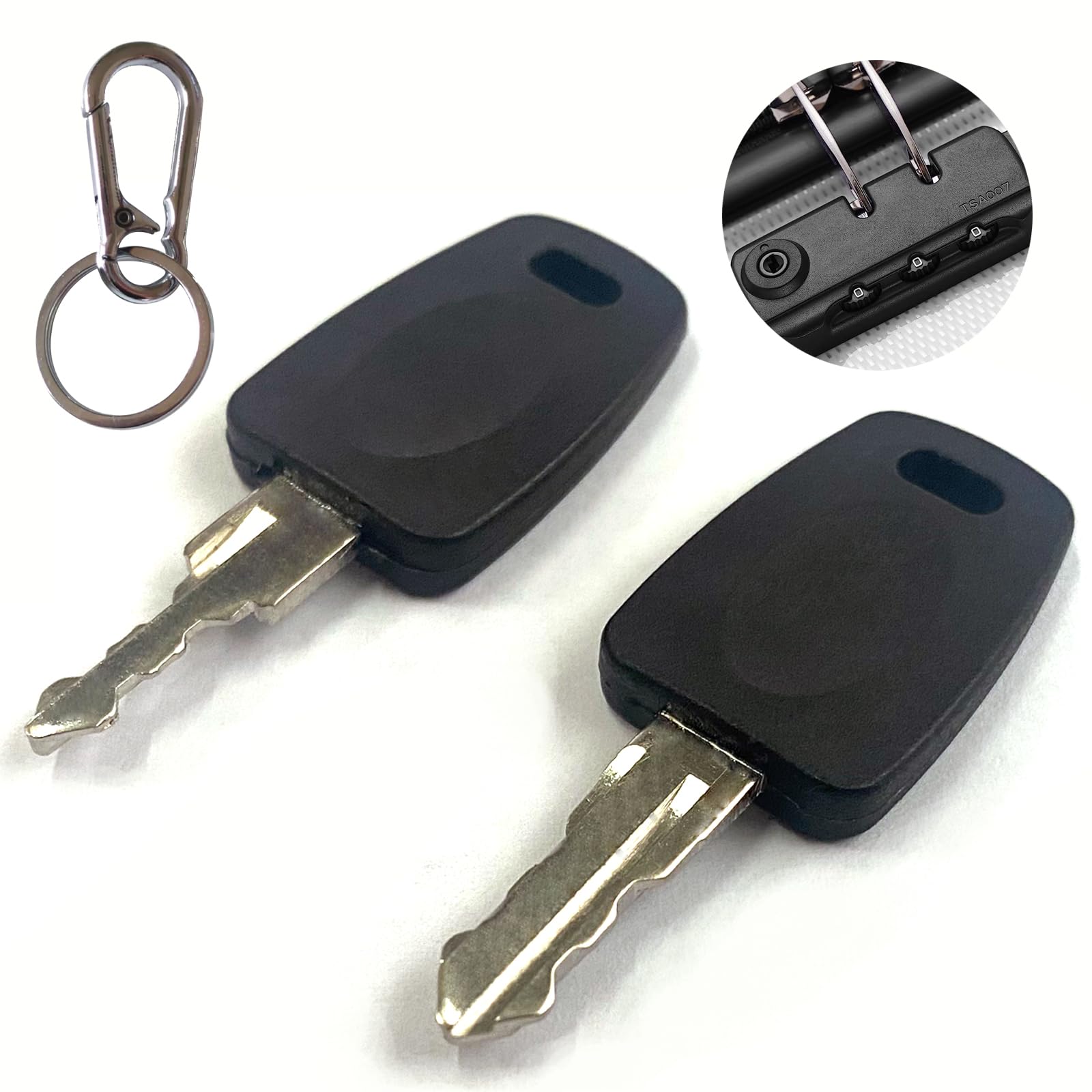 2 Pack TSA007 & TSA002 Master Luggage Keys - Universal TSA Approved Suitcase Lock Keys for Travel Security - Perfect for Airports, Hotels, and Secure Storage