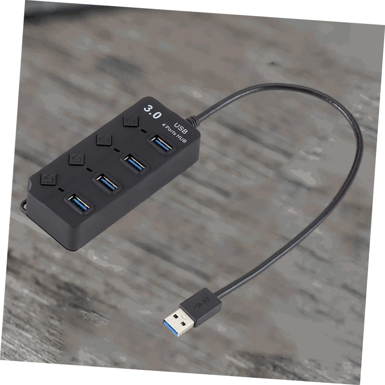 OSALADI 4-Port USB 3.0 Hub with 12A Fast Charging - High-Speed USB Splitter for Laptop, PC, Cell Phone, Tablet - Perfect for Home Office, Gaming & Travel Accessories
