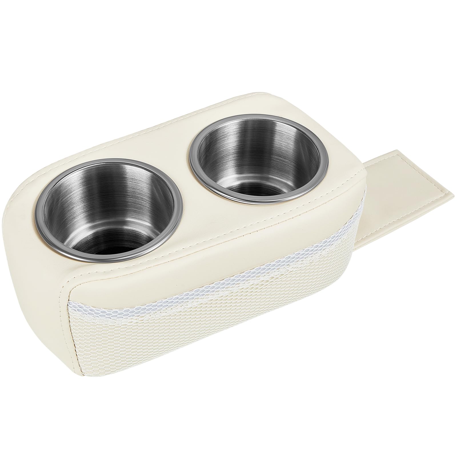 Layhit Stainless Steel Double Cup Holder for Car Boat RV Yacht - White | Durable Drink Holder for Seats, Perfect for Road Trips, Boating & Outdoor Adventures