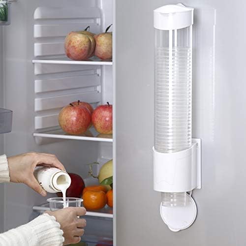 Wall Mounted Plastic Paper Cup Dispenser Holder - Stackable Glass & Disposable Cup Organizer for Kitchen, Office, or Restaurant Use