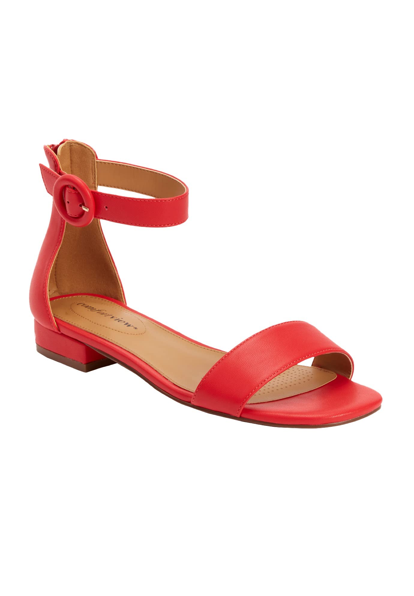 Comfortview Women's Wide Width The Alora Sandal - Comfortable & Stylish Summer Casual Shoes for Walking, Travel & Beach Outfits