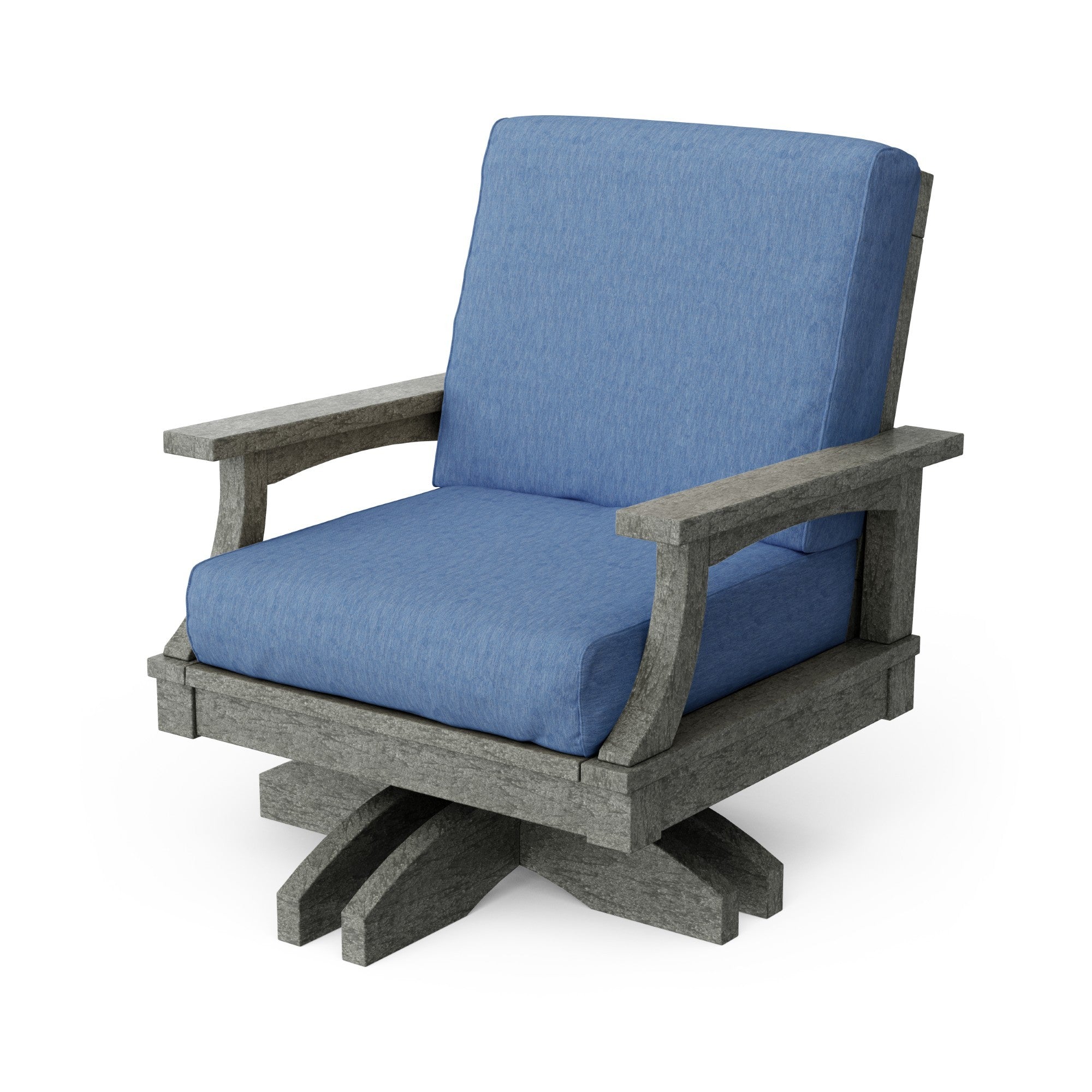 Heritage Deep Seating Swivel Chair - 360° Rotating Patio Lounge Chair with Cushions, Weather-Resistant Outdoor Furniture for Garden, Poolside & Backyard Relaxation