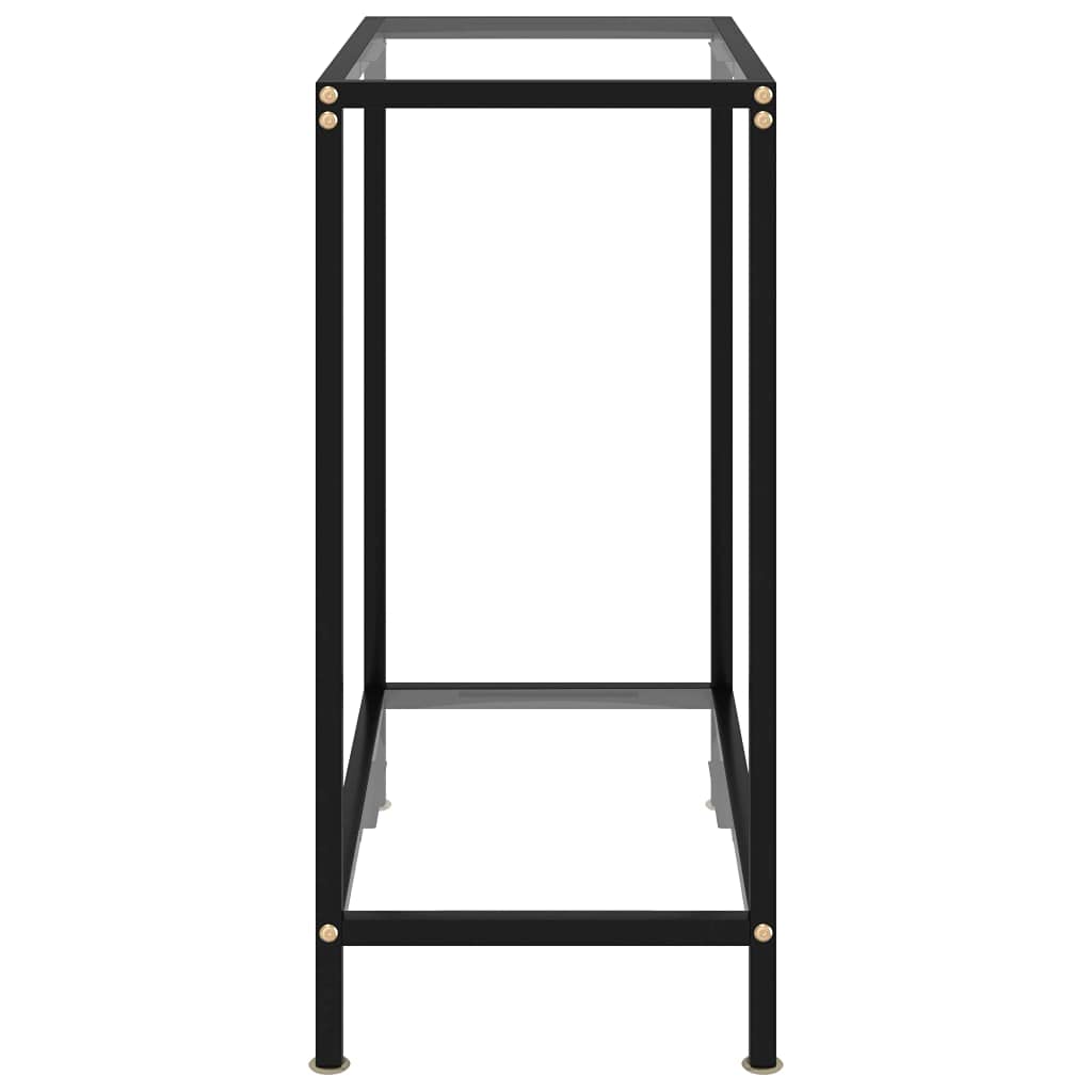 Modern Tempered Glass Console Table 23.6