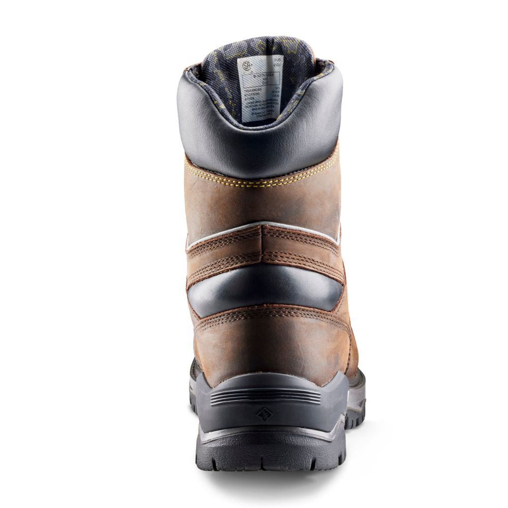 **Terra Gantry LXI Men's 8 Composite Toe Work Boots - 400g Insulated, CSA Safety Certified, Brown (TR0A8398DBX) - Ideal for Construction, Warehouse & Outdoor Work**
