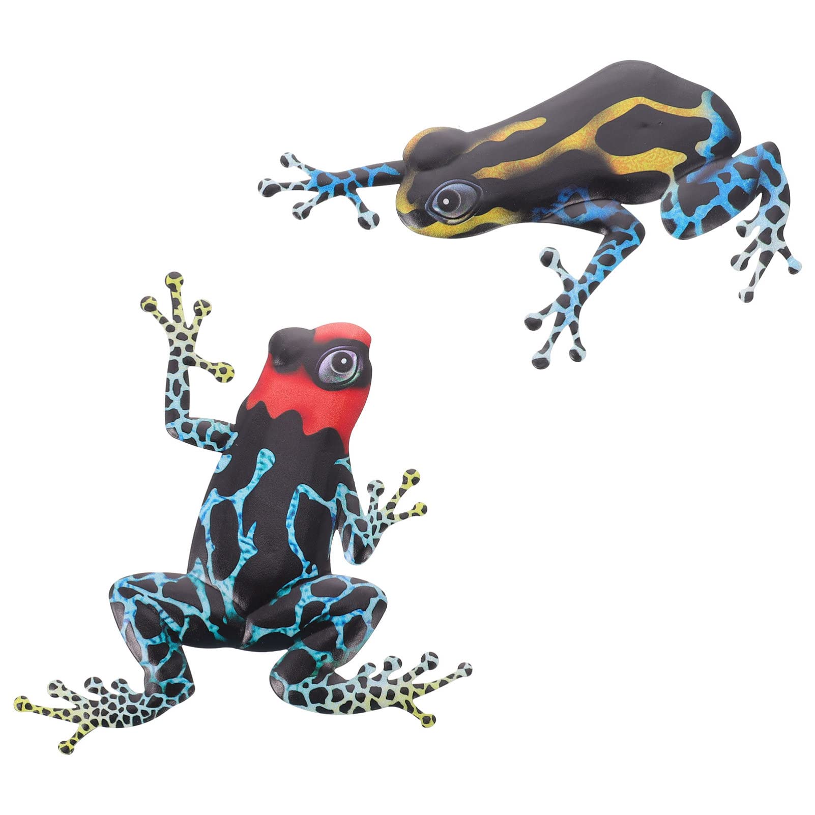 Vintage Iron Frog Wall Decor - 2 Pack Rustic Frog Sculptures for Outdoor Garden & Indoor Home Decor, Butterfly & Frog Wall Art for Bedroom, Living Room, Christmas Gift Idea