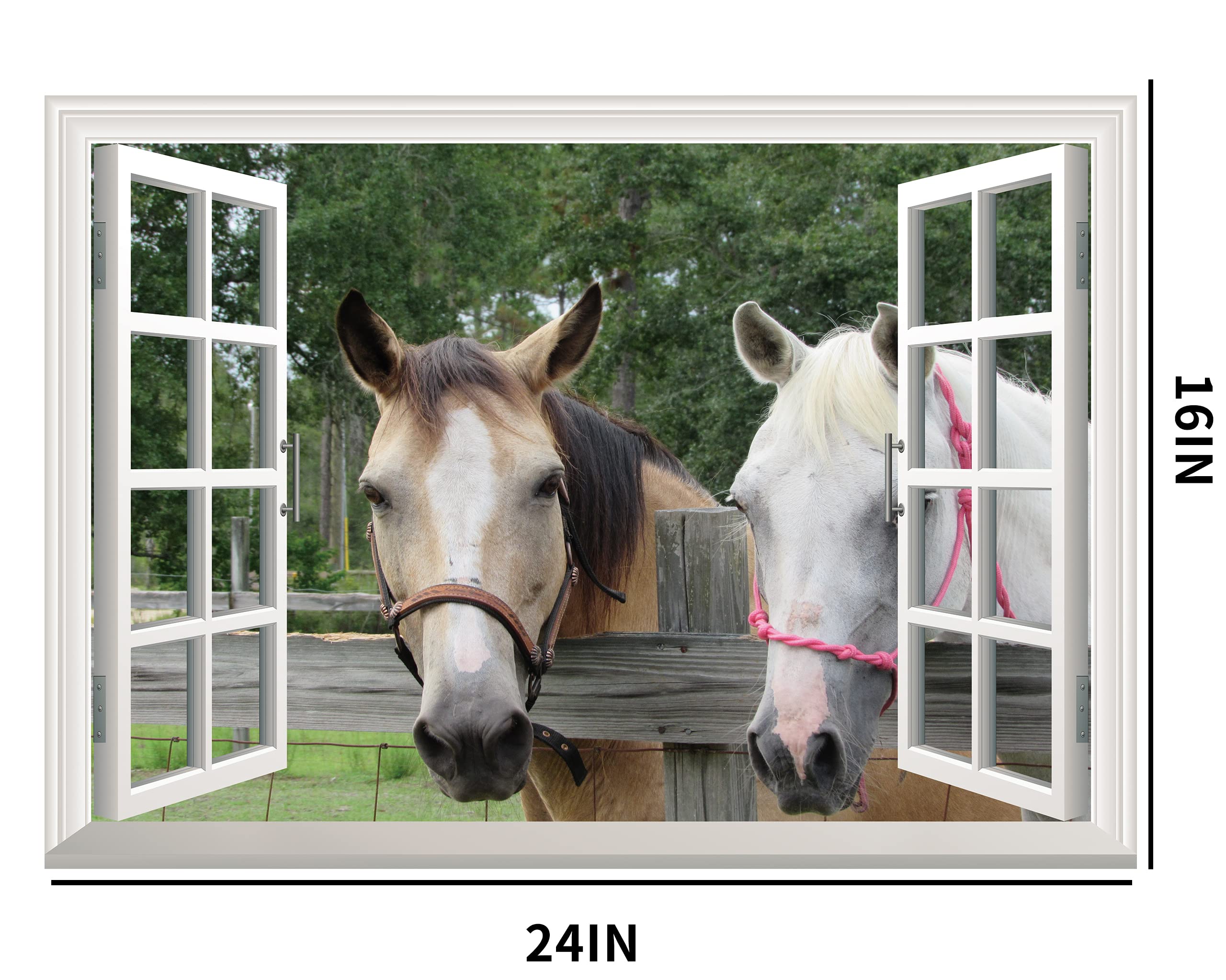 FLFK Horse Faux Window Wall Sticker - 16
