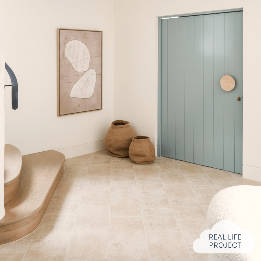 Premium Seaforth Travertine Look Beige Matte Ceramic Tile - Waterproof & Durable Flooring for Bathroom, Kitchen & Living Room