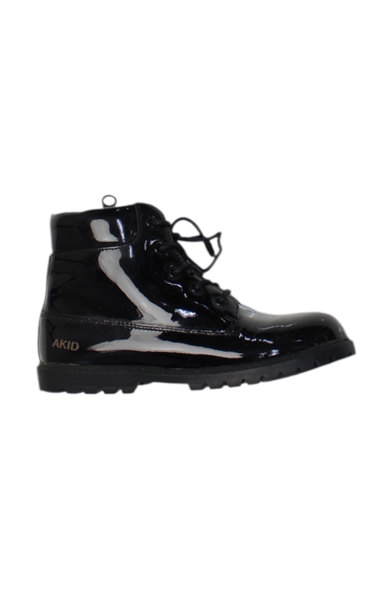 AKID Women's Patent Leather Casual Boots - Comfortable Ankle Booties for Everyday Wear - Size EU34 - Perfect for Office, Walking & Date Nights
