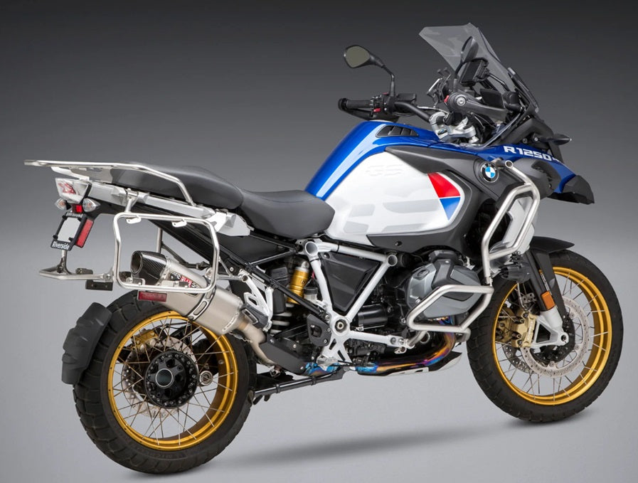 Yoshimura R77 Slip-On Exhaust for BMW R1250GS, R1200GS, ADV & WC Models - High-Performance Motorcycle Upgrade for Adventure Riding & Off-Road