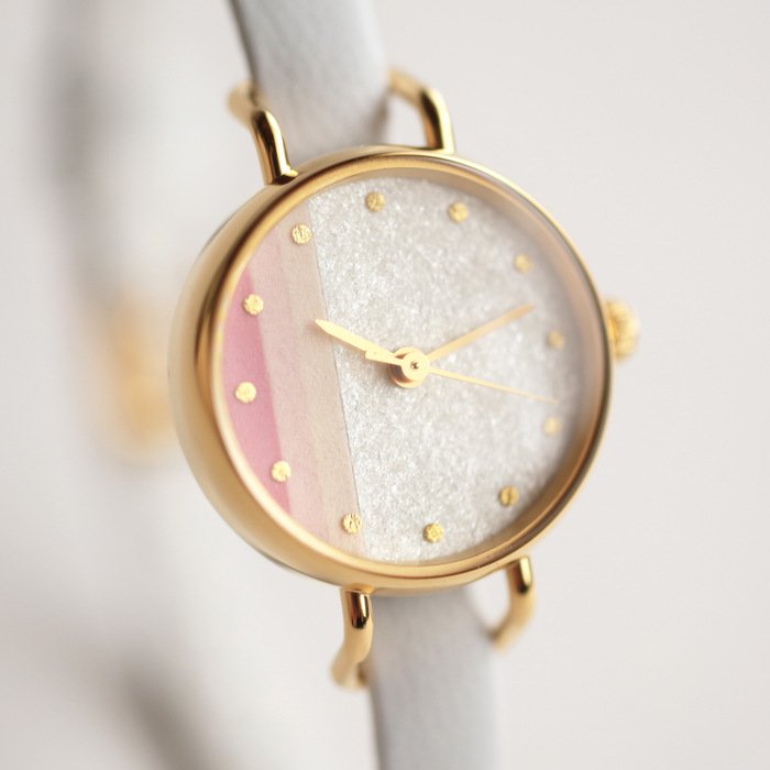 Elegant Women's Wristwatch - White & Pink Japanese Handmade Watch for Casual, Office & Special Occasions