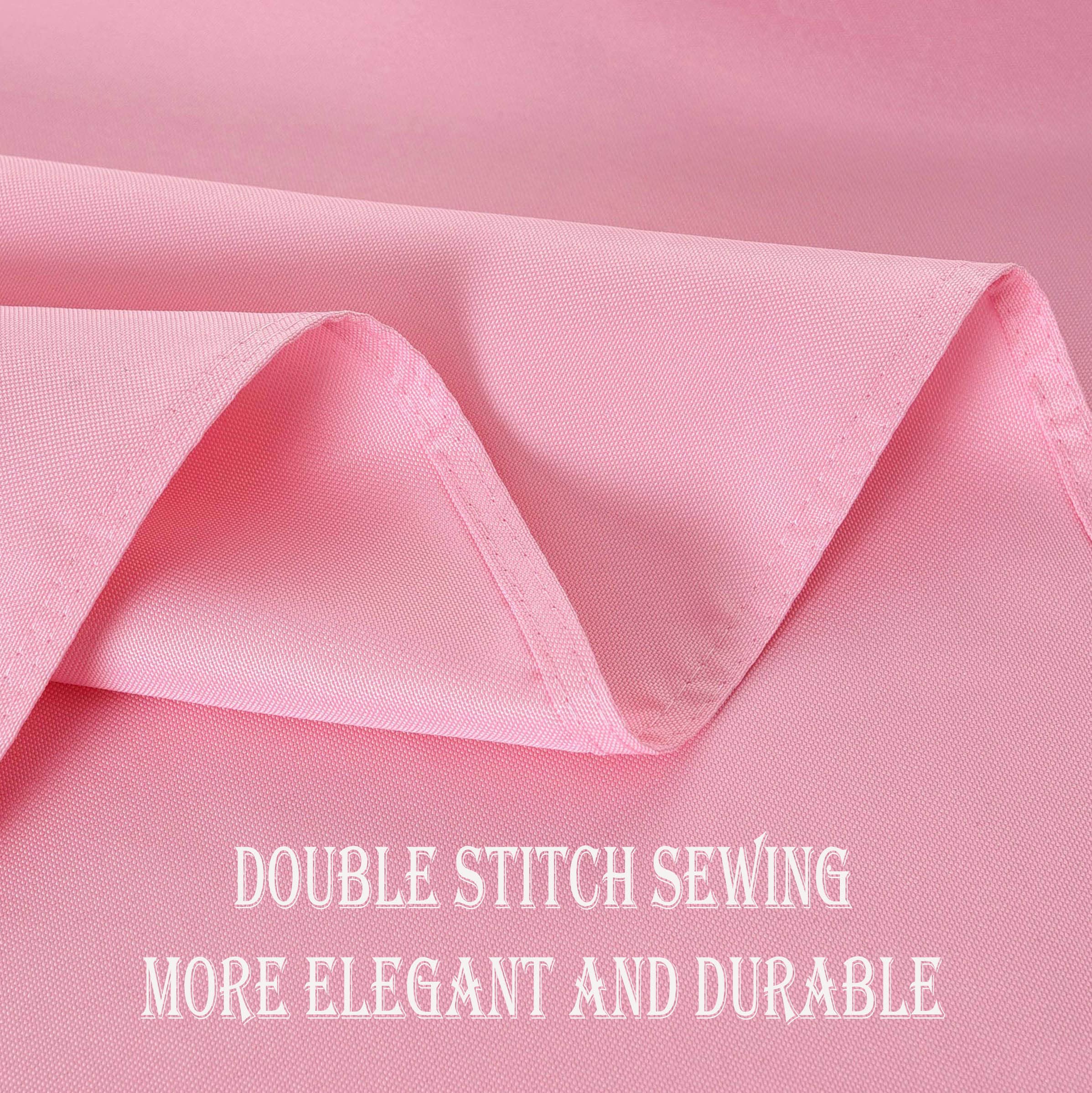 Premium Pink Rectangle Tablecloth - Waterproof, Stain & Wrinkle-Free 210GSM Polyester Table Cover for Parties, Banquets, Weddings - Indoor/Outdoor Use (60