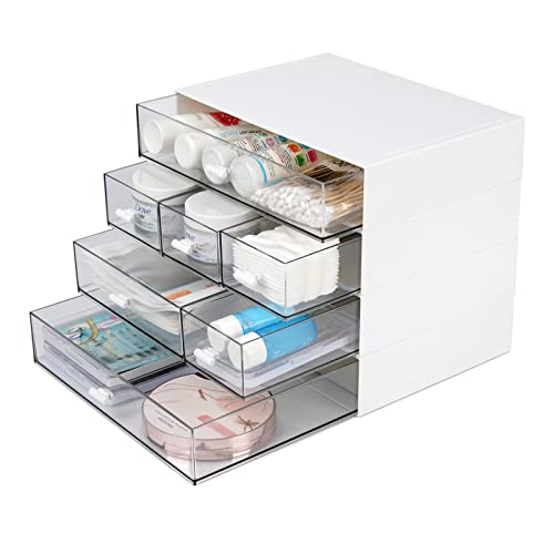 4 Flat Layers & 7 Drawers, White