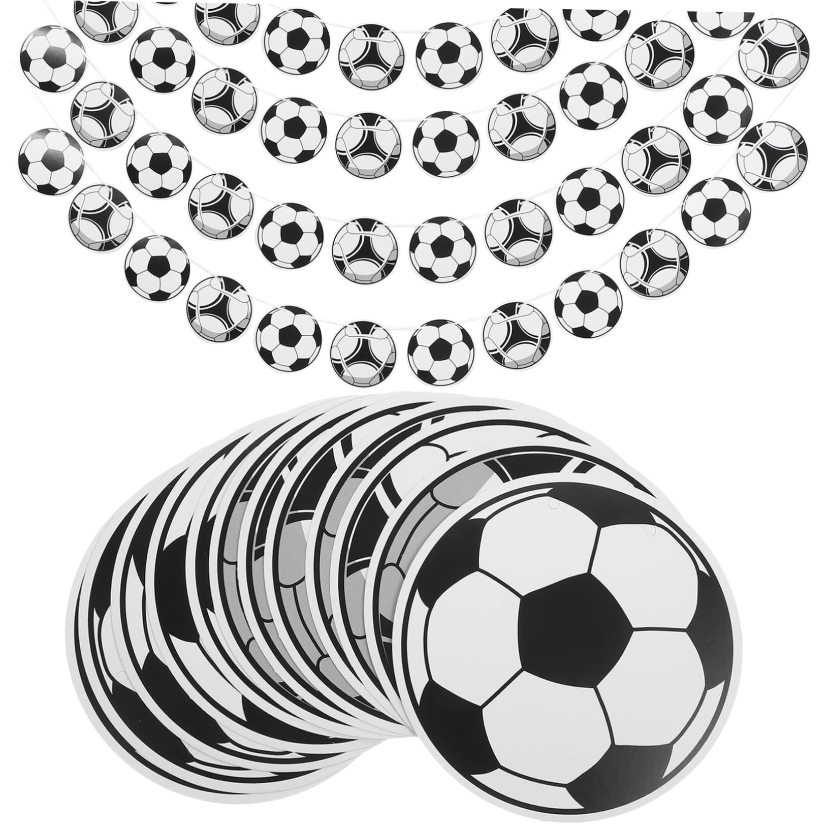 KONTONTY 5-Piece Soccer Party Banner Set - Lightweight Paper Bunting Decorations for Soccer Birthday, Game Day & Sports Themed Parties - Perfect for Indoor/Outdoor Celebrations & Team Events