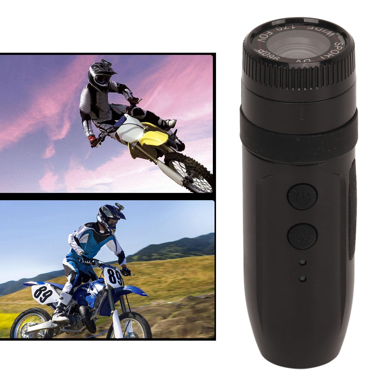 Cuifati LKT Bike Helmet Camera - 1080P Dual Lens Front & Rear Bicycle Action Camera | Compact Sports Video Recorder with Wide Angle | Waterproof Cycling Camera for Mountain Biking, Road Cycling & Outdoor Adventures