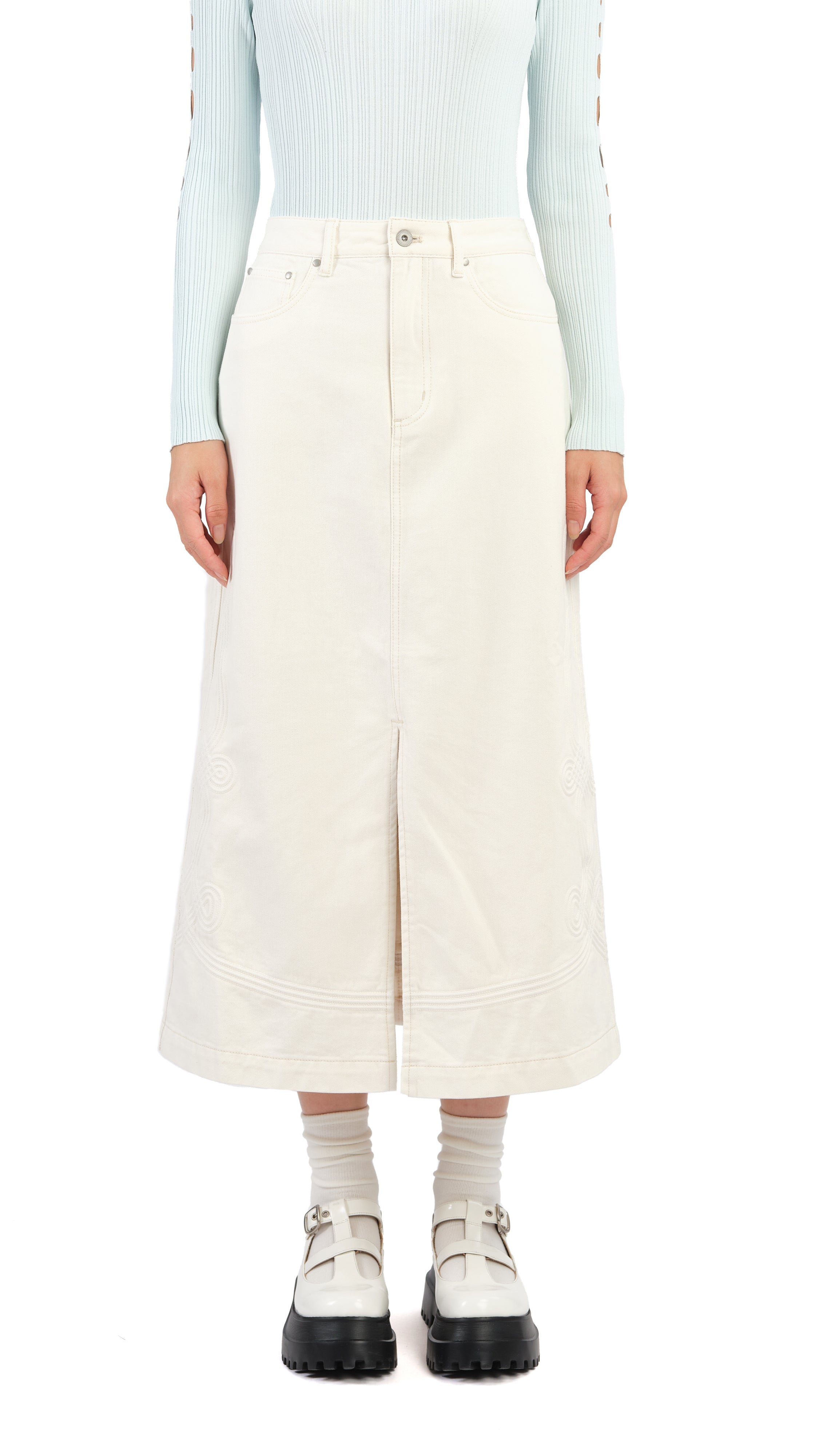Stylish Corded Braiding Pencil Skirt for Women - Elegant Bodycon Office Work Dress for Business, Party & Formal Occasions