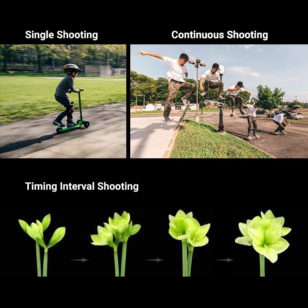 Wireless Remote Shutter Release Timer for Canon EOS R1 R5 R3 5D IV III II 5DS 6D 6D II 7D 7D II 1D II III IV 1Ds D2000 D60 D30 50D 40D 30D - Perfect for Time-Lapse Photography, Group Shots & Hands-Free Shooting