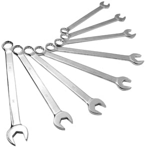 SUNEX 8-Piece Metric Full Polish V-Groove Wrench Set (9919MA) - Perfect for Automotive Repair, Machinery Maintenance & DIY Projects