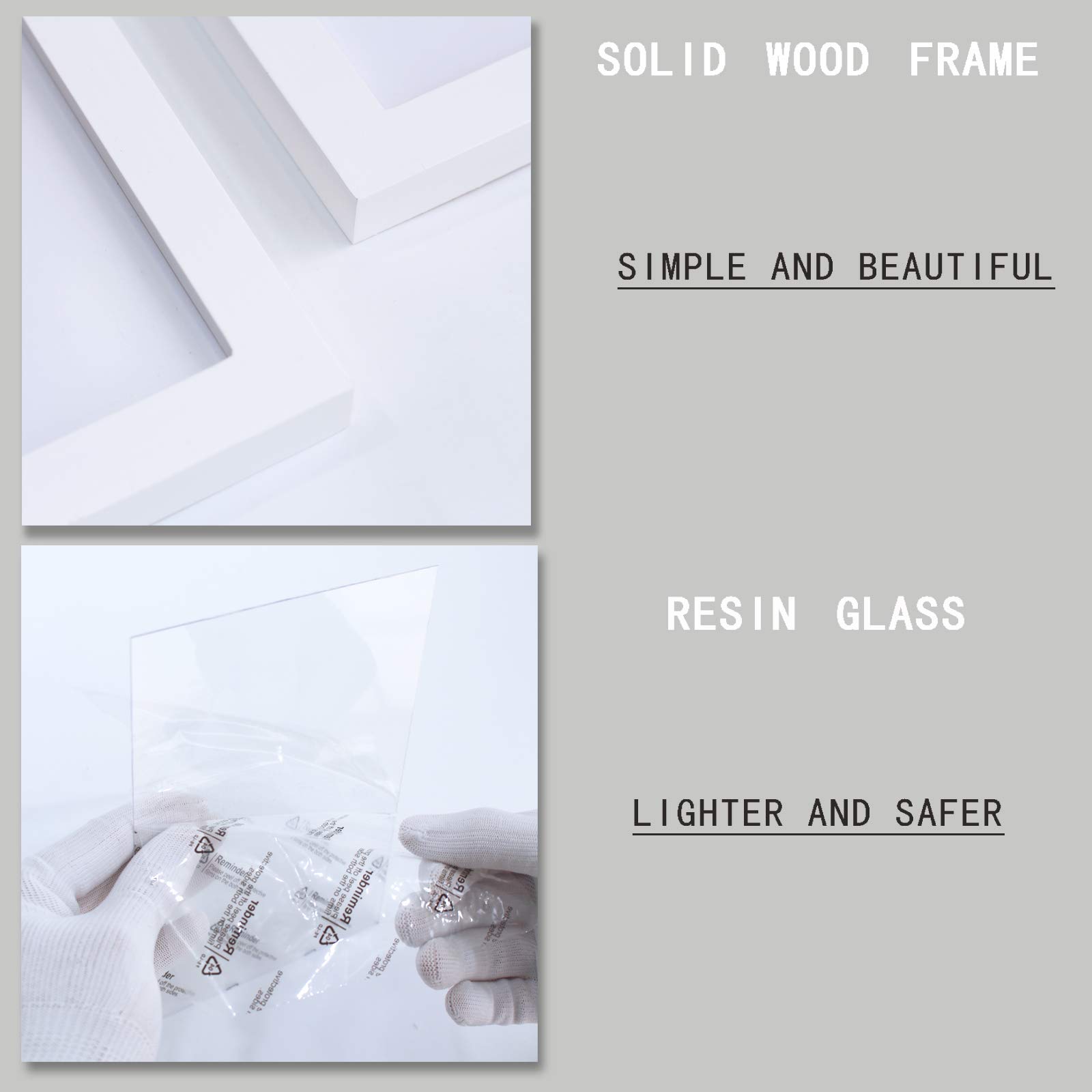 16x20 White Solid Wood Picture Frame with 12x16 Mat - Perfect for Wall Decor, Posters, Photos, and Artwork Display in Living Room, Bedroom, or Office