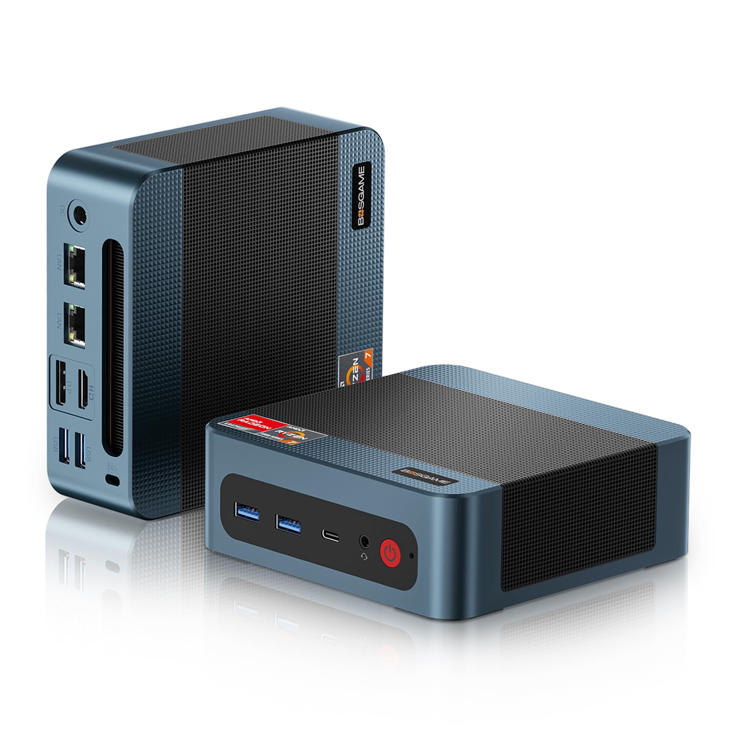 P3 Lite Mini PC Desktop Computer - AMD Ryzen 7 6800H, 24GB DDR5 RAM, 1TB PCIe 4.0 SSD, Windows 11 Pro | 4K Triple Display, Dual 2.5G LAN, WiFi 6E, Bluetooth 5.2 | Compact Silent PC for Gaming, Office Work, Graphic Design & Home Theater