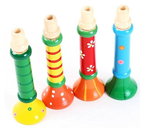 Wooden Baby Trumpet Toy - Multi-Color Musical Instrument for Toddlers, Perfect for Early Music Education & Playtime