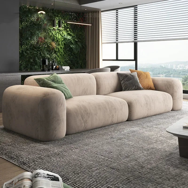 Lazy De Estar Long Wide Sofa - Extra Spacious Comfort for Living Room, Lounge, or Family Room Relaxation