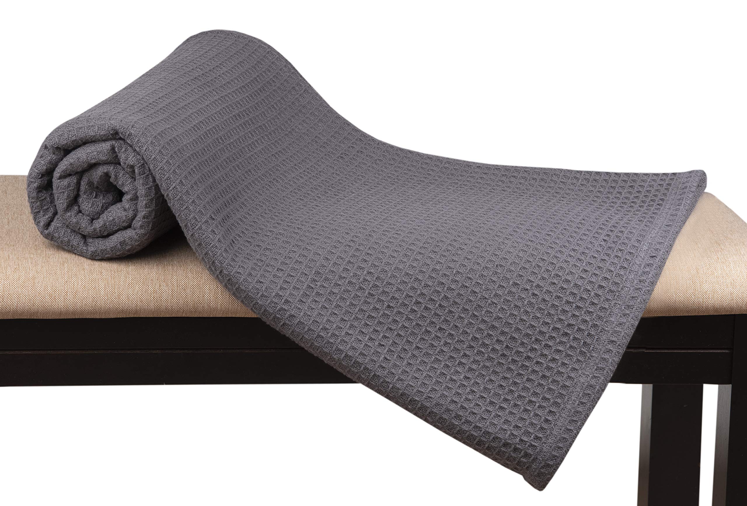 Glamburg 100% Cotton Thermal Blanket - Queen Size Waffle Weave Bed Blanket | Breathable, Soft & All-Season Comfort | Perfect for Cozy Nights, Guest Rooms & Winter Warmth