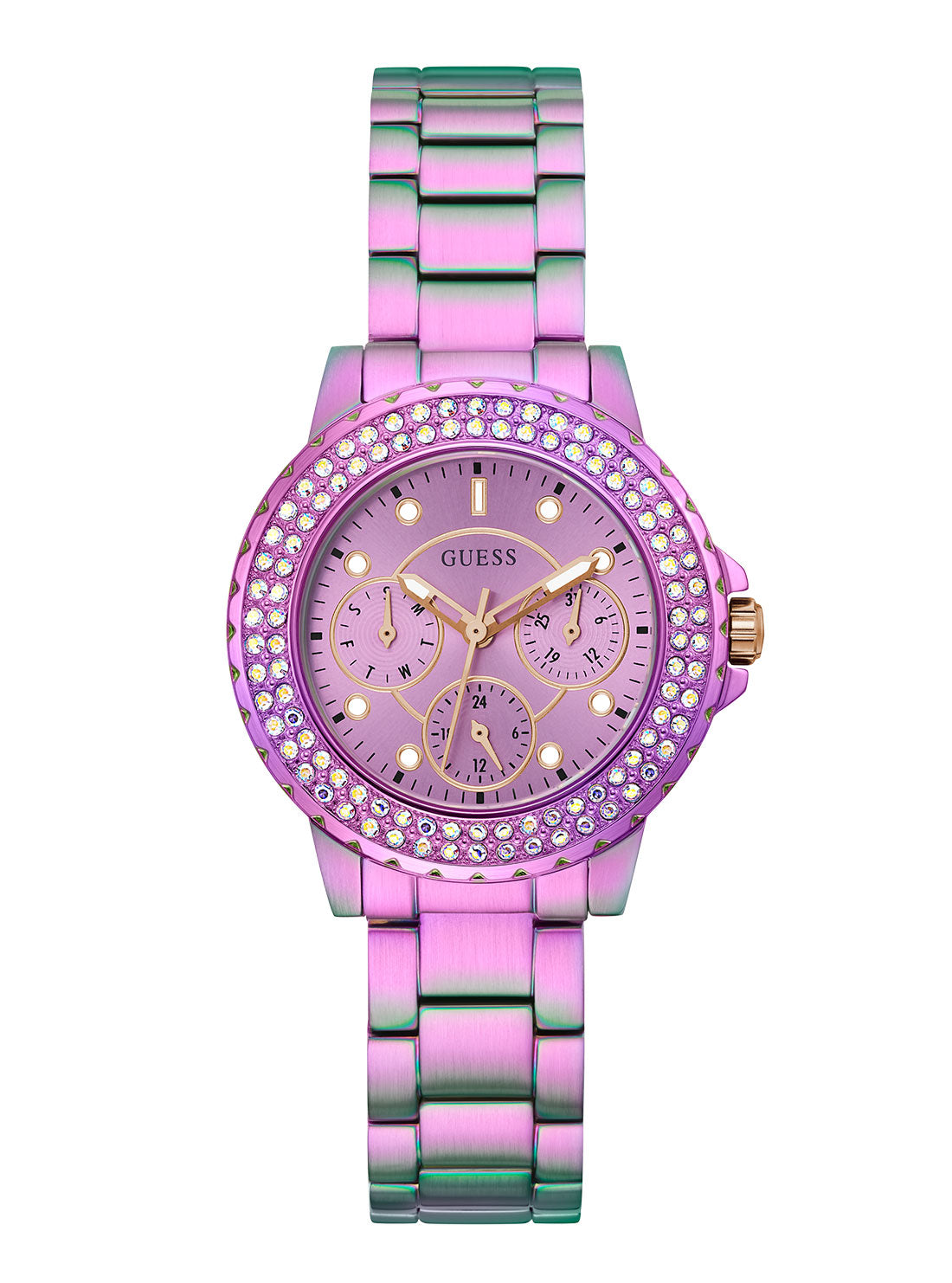 Iridescent Crown Jewel Watch for Women - Elegant & Shiny Crystal Watch for Party, Wedding & Special Occasions