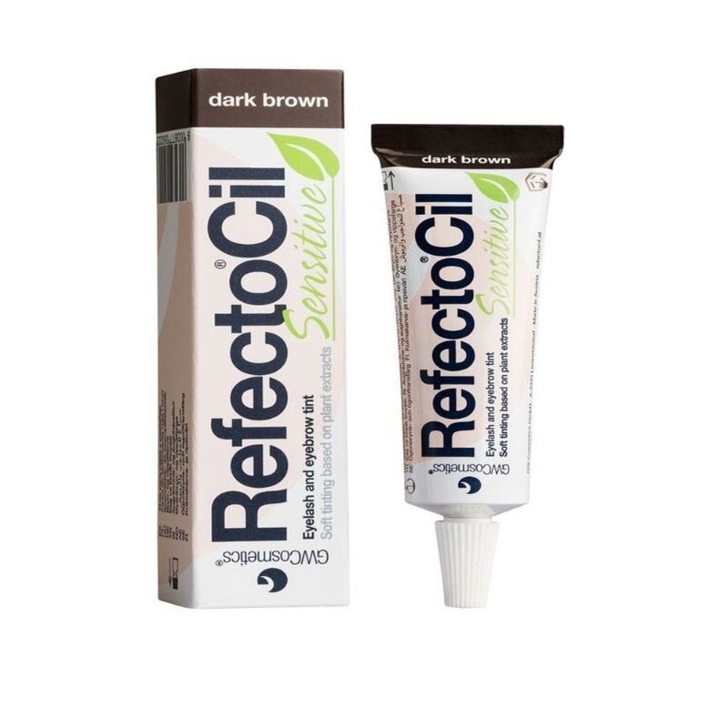 RefectoCil Sensitive Dark Brown Eyebrow & Eyelash Tint - 15ml for Natural, Long-Lasting Color - Perfect for Eyebrow Shaping & Eyelash Enhancement at Home or Salon