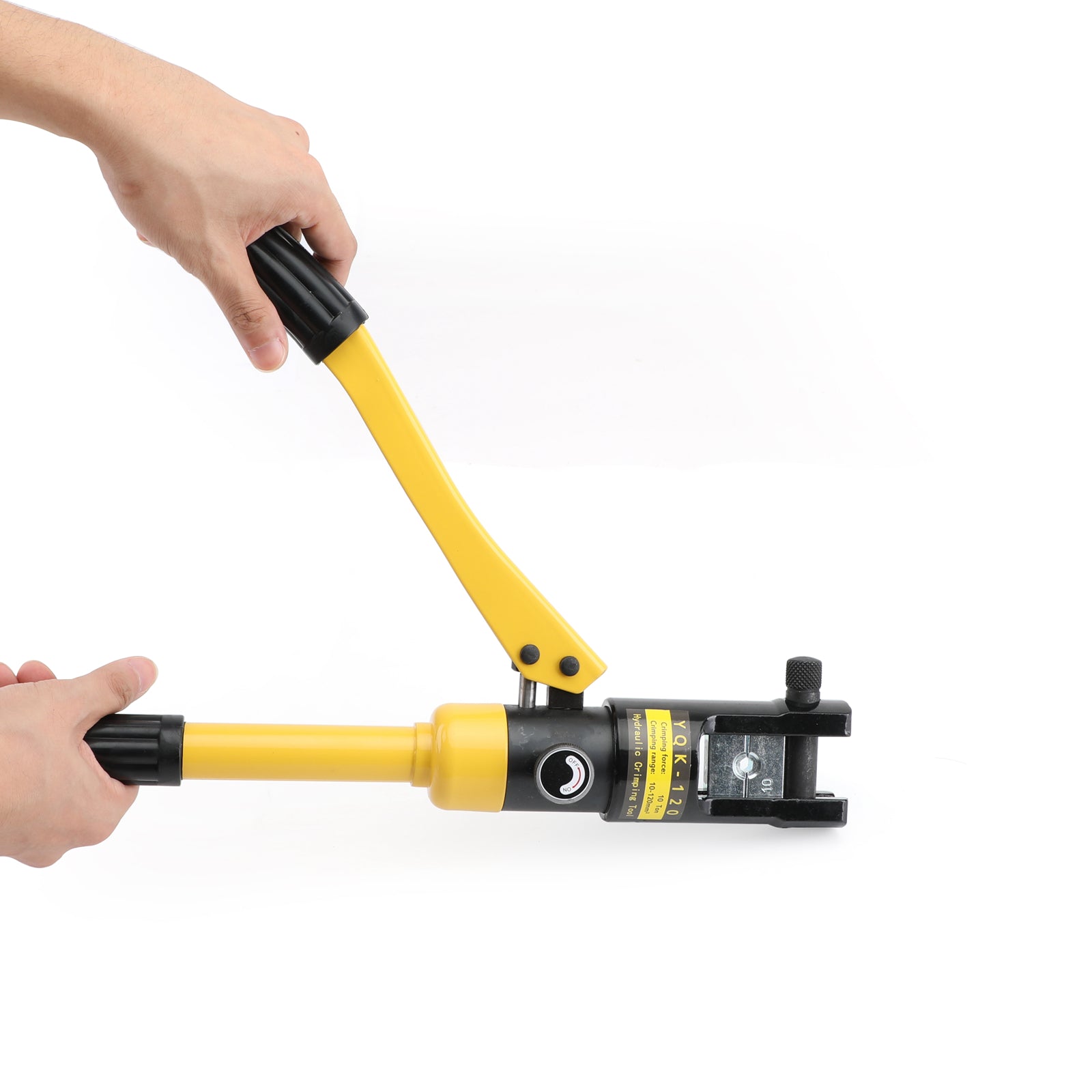 10 Ton Heavy Duty Hydraulic Wire Crimper with 8 Dies - Professional Battery Cable Lug Terminal Crimping Tool for Automotive, Marine & Solar Panel Installations