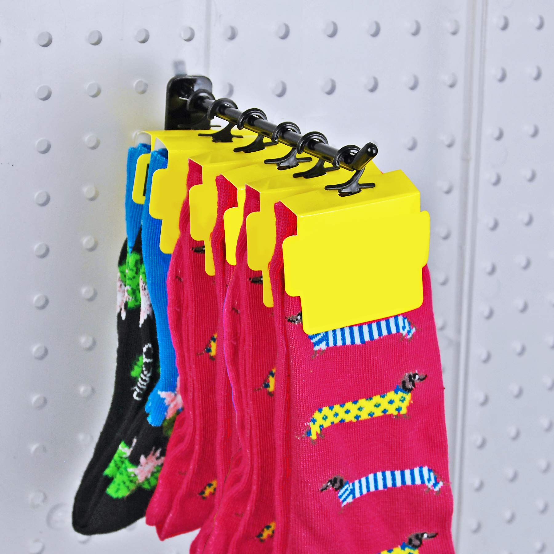 50 Pack Black Pegboard Hooks - 6