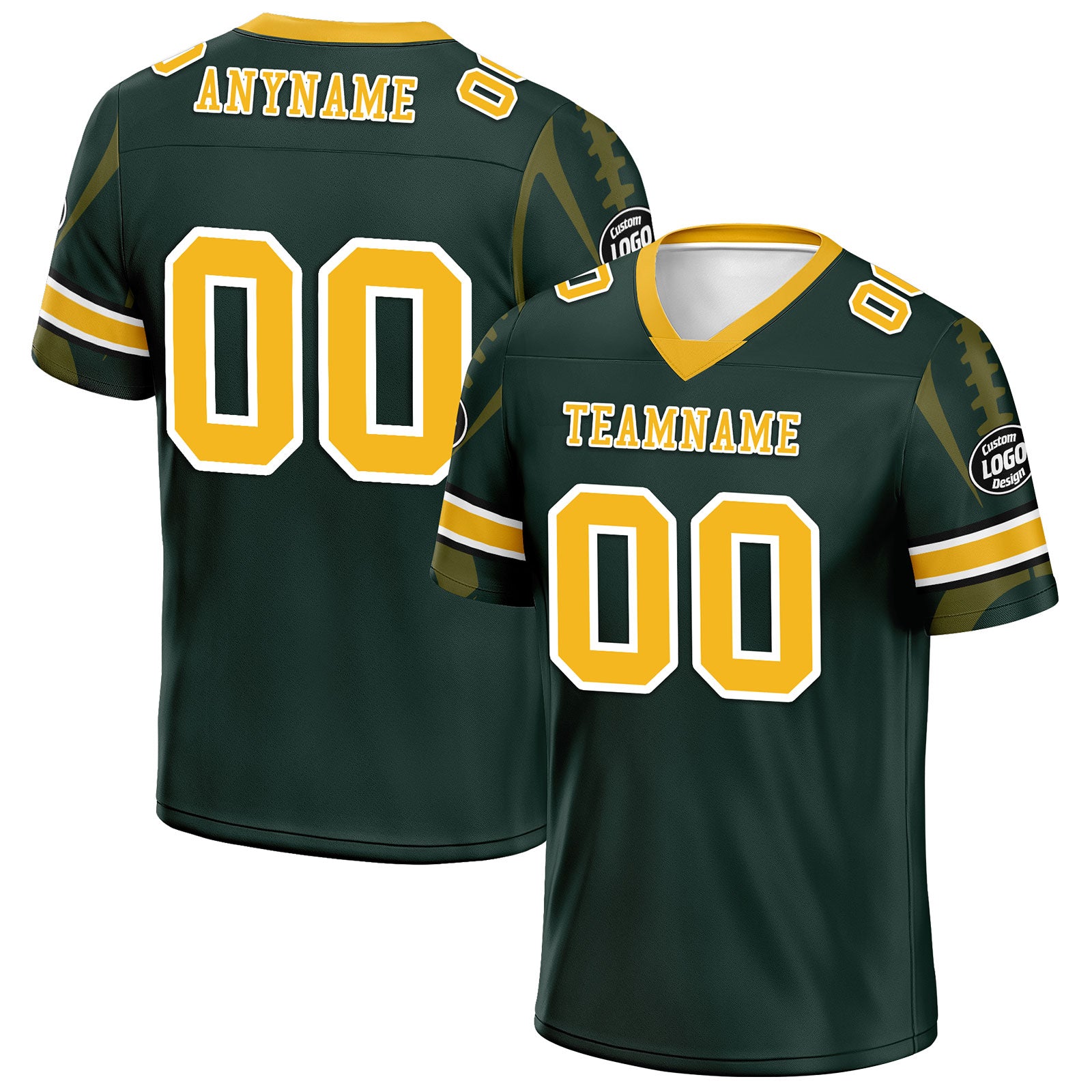 Custom Green Bay Packers Football Jersey & Sports Shoes Combo - Personalized NFL Fan Gear for Men & Women - Perfect for Game Day, Tailgating & Football Enthusiasts