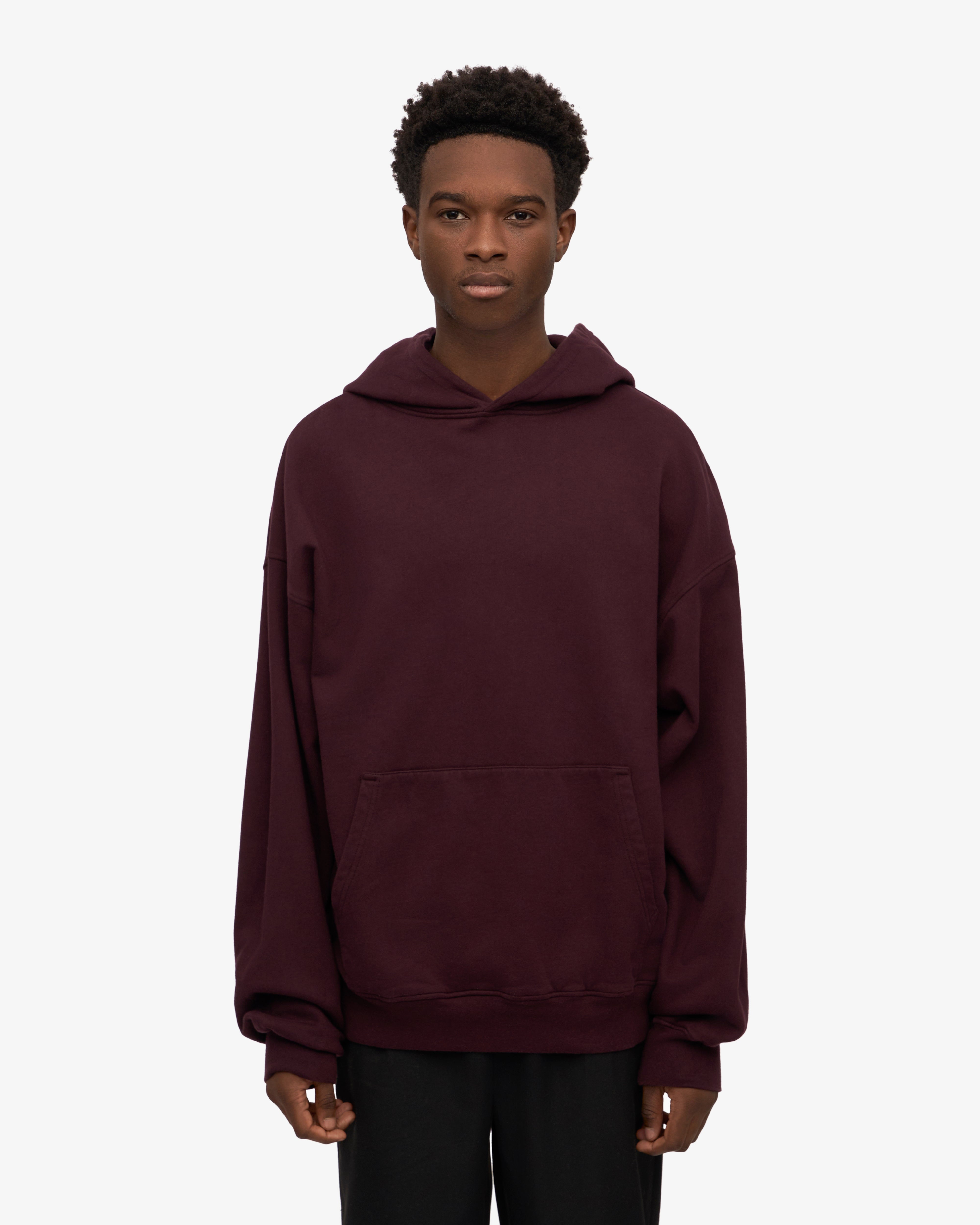 Organic Oversized Hoodie - Oxblood Red | Cozy Unisex Pullover for Men & Women | Perfect for Casual Wear, Lounging & Outdoor Activities