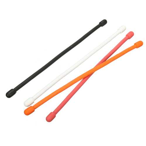 6 Inch Reusable Rubber Twist Gear Tie Kit - 4 Pack for Cable Cord Organization | Perfect for Home, Office, and Travel Use