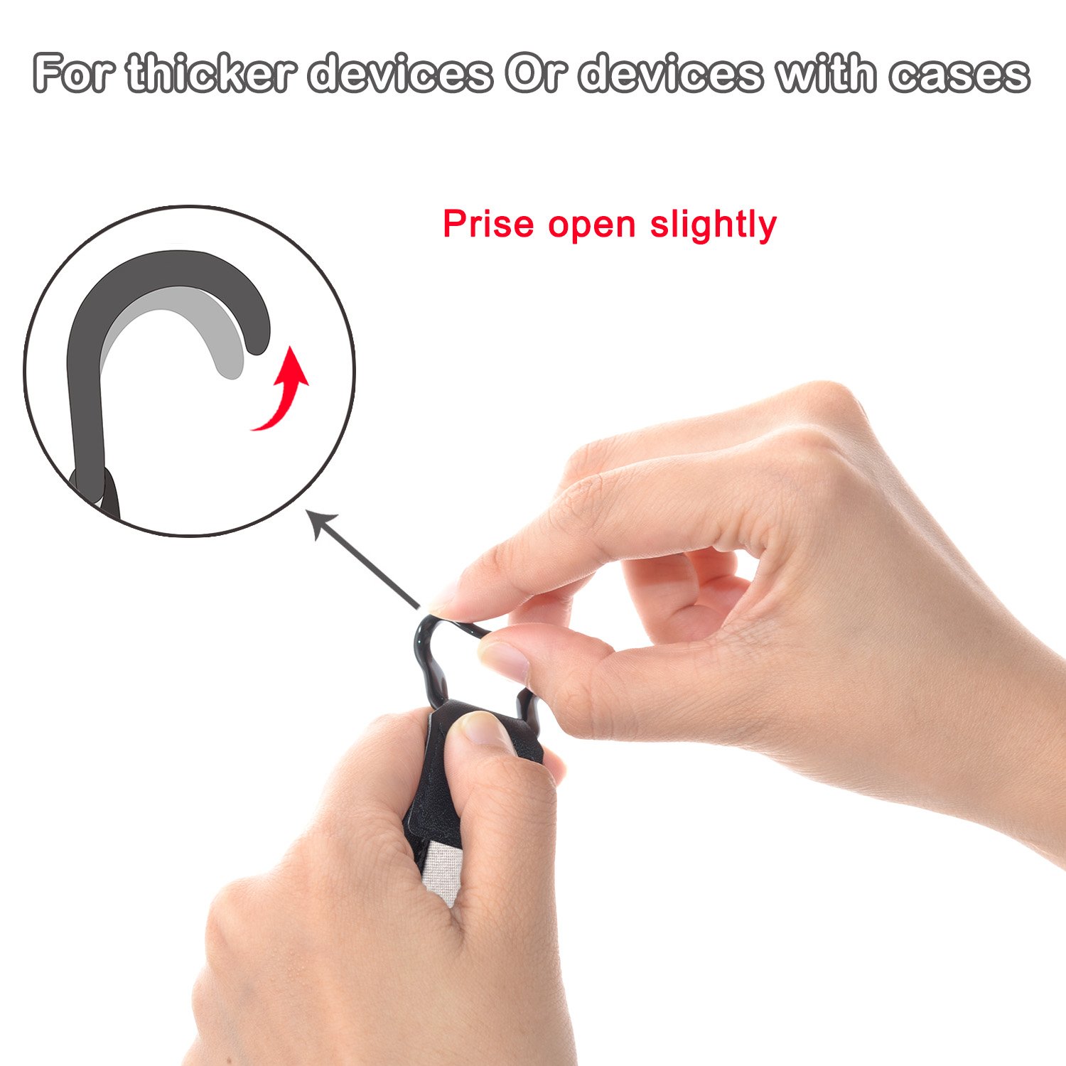 TFY Security Tablet Hand Strap Holder - Ergonomic Finger Grip for iPad Air, iPad Pro 9.7