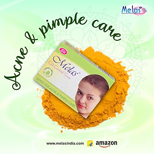 Melas Oil Control Soap for Acne-Prone Skin - Pack of 2 | Deep Cleansing Face Wash for Oily & Combination Skin | Perfect for Daily Skincare Routine & Travel