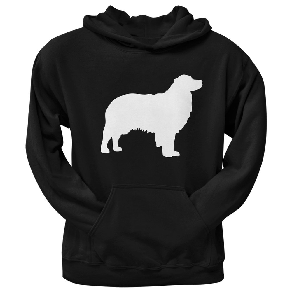 Australian Shepherd Silhouette Black Hoodie for Adults - Soft & Comfortable Pullover Sweatshirt for Dog Lovers | Perfect for Casual Wear, Hiking, Dog Walks, Pet Owner Gifts, Fall & Winter Outfits | Great for Outdoor Adventures, Dog Park Visits, Coffee Dates, Camping Trips & Relaxing at Home with Your Pup