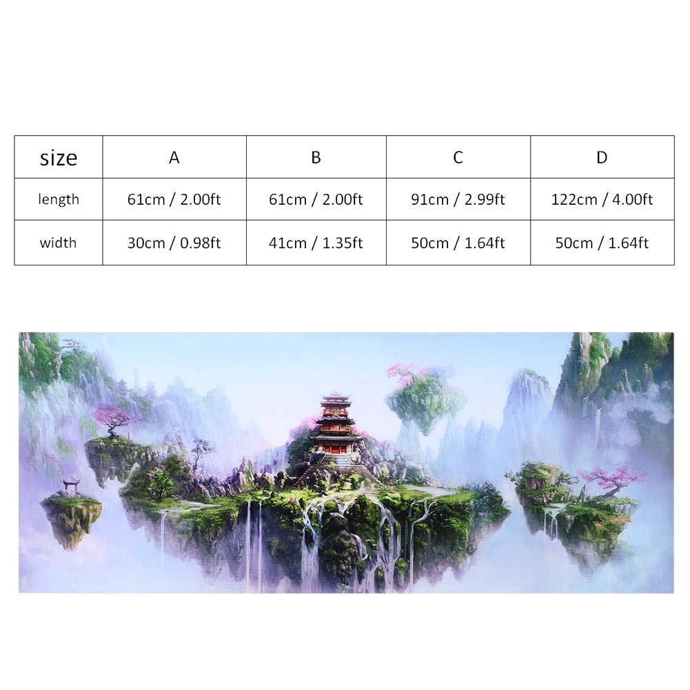 3D PVC Aquarium Background Sticker - Sky Castle Fish Wallpaper for Tank Decoration (61x30cm) - Perfect for Freshwater & Saltwater Tanks